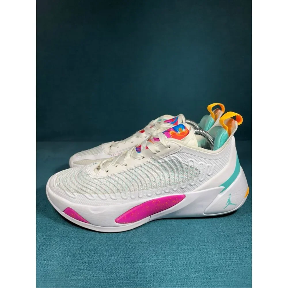 Jordan Luka 1 Men's Size 9.5 White Pink Teal Orange Basketball Shoes DN1772-164